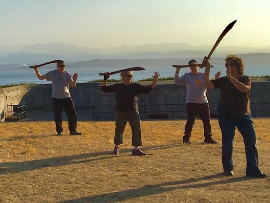 tai chi saber form at Ft. Casey